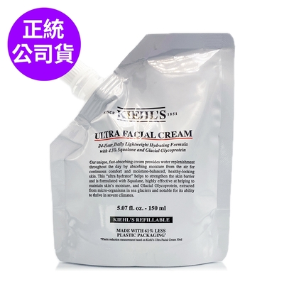 *KIEHLS契爾氏 冰河醣蛋白舒敏修護保濕霜150ml(補充包)(正統公司貨)