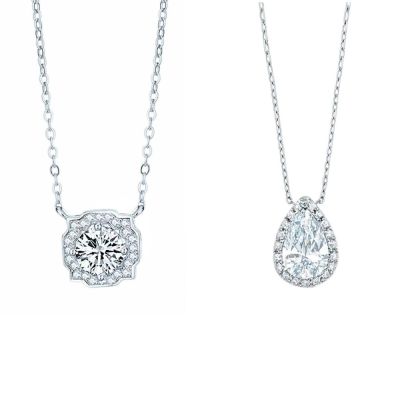 鉅曜 18K金/鉑金PT950 IGI 1克拉培育鑽石項鍊 兩款任選