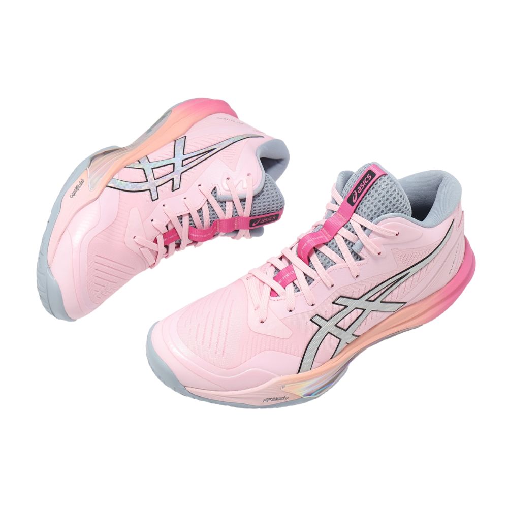 Asics 排球鞋Sky Elite FF MT 3 Futurity 男女鞋粉紅灰回彈高橋