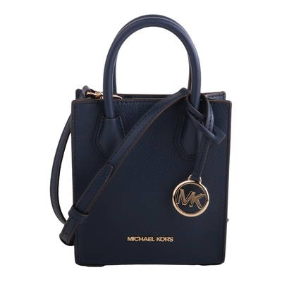 MICHAEL KORS 荔枝紋皮革手提/斜背兩用手機包(海軍藍)