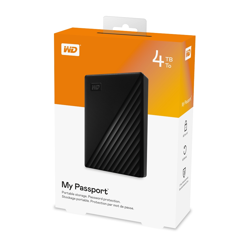 WD My Passport 4TB(黑) 2.5吋行動硬碟| 2.5吋4TB外接硬碟| Yahoo購物中心