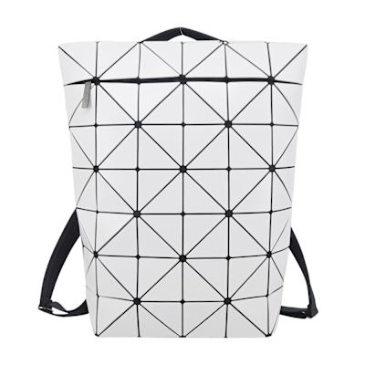 ISSEY MIYAKE 三宅一生 BAOBAO BLOCKY 霧面皮革後揹包-淺灰
