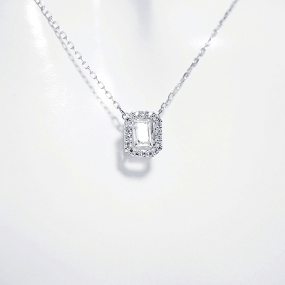 SWAROVSKI Millenia 八角型墜飾項鍊 鍍白金色 5599177