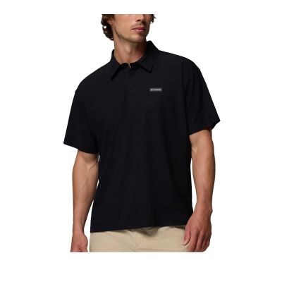 【Columbia 哥倫比亞】男款-涼感快排短袖POLO衫-Chill CreekPolo-黑色(UAE56380BK/KS)