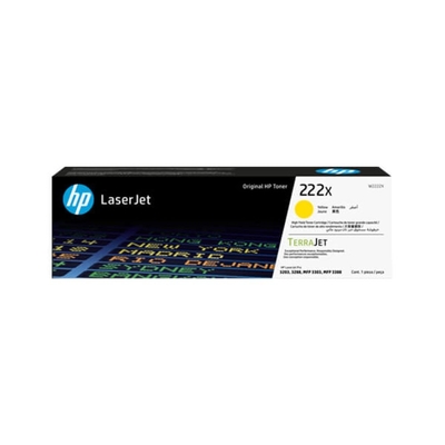 HP 222X LaserJet 高印量 黃色原廠碳粉匣(W2222X) 適用 LaserJet Pro 3203 / 3288 / MFP 3303 / MFP 3388