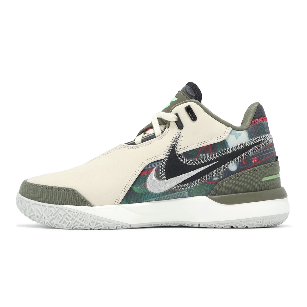 Nike 籃球鞋ZM LeBron NXXT GEN AMPD FaZe EP 男鞋聯名米白綠電