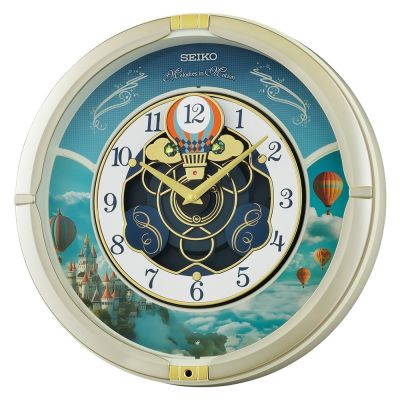 SEIKO 精工 旋轉熱氣球音樂掛鐘 時鐘 QXM616S SK045
