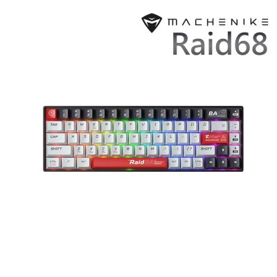 MACHENIKE Raid68 60%磁軸機械式RGB電競鍵盤-紅色款