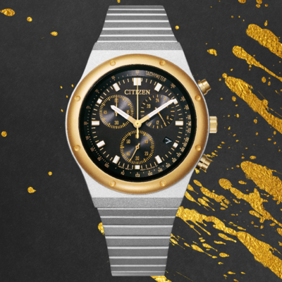 CITIZEN 星辰 Chronograph系列 AT2544-64E 光動能昭和金男錶 38mm