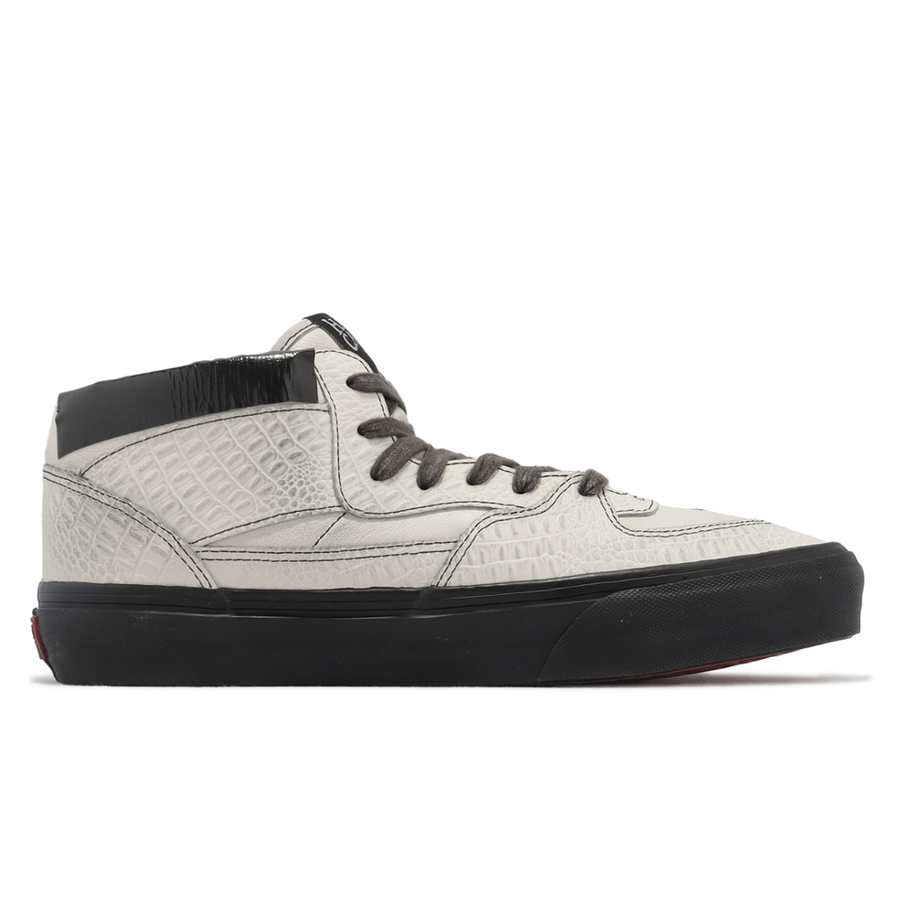 Vans 滑板鞋Half Cab EF Vlt Lx Vault 男鞋白黑膠布補丁髒髒鞋鱷魚紋