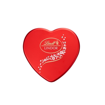 Lindt 瑞士蓮 Lindor夾餡牛奶巧克力8入(心型鐵盒 96g)