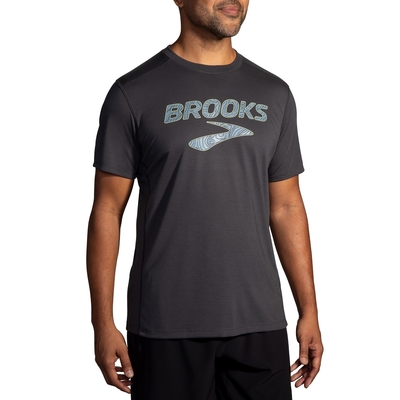 BROOKS 男 Distance 短袖上衣 3.0 幻像灰/Brooks Trail(211502061)