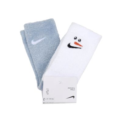 Nike 休閒襪 Cushioned Crew 中大童 白 藍 雪寶 襪子 長襪 2雙入  NY2543005PS-001