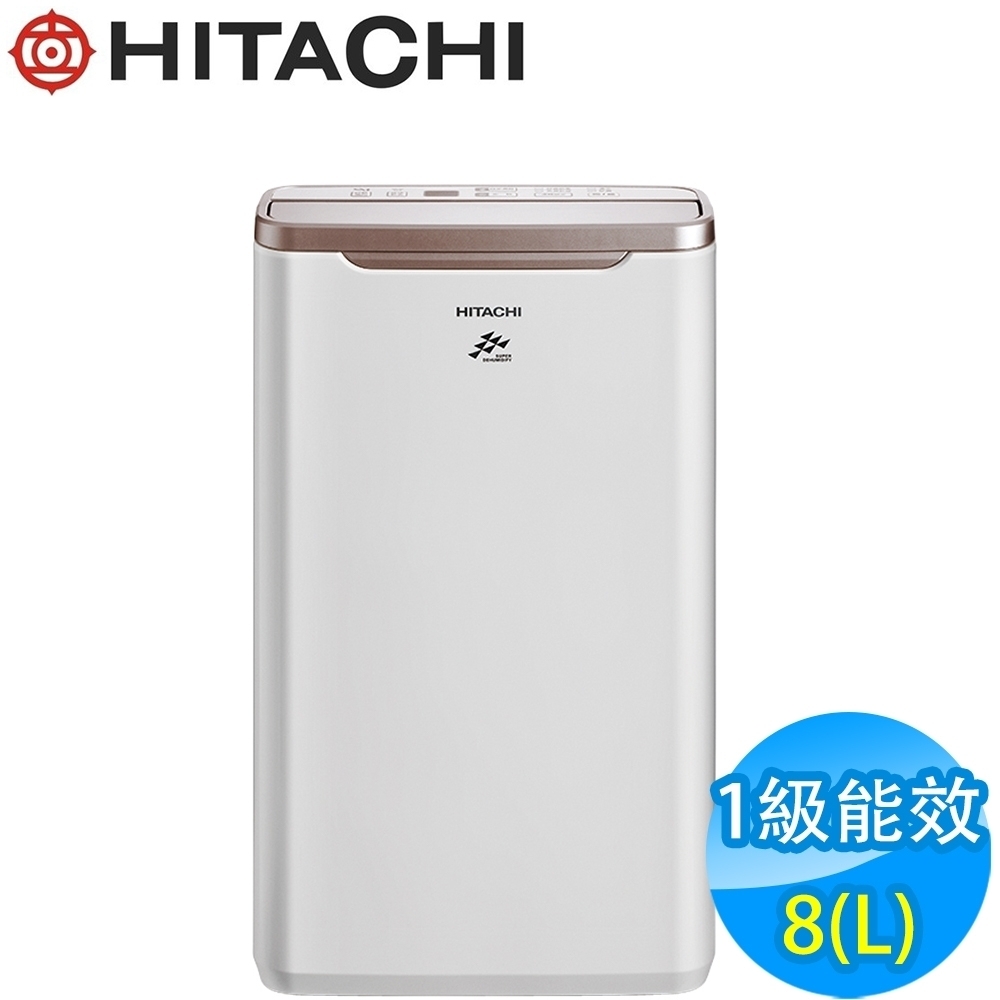 HITACHI日立8L 1級LED面板清淨除濕機RD-16FR 玫瑰金| 6.1-10L