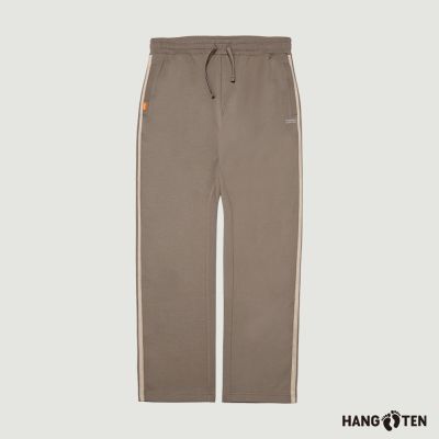 Hang Ten-男裝-鳥眼布吸濕快乾錐形長褲-昏灰