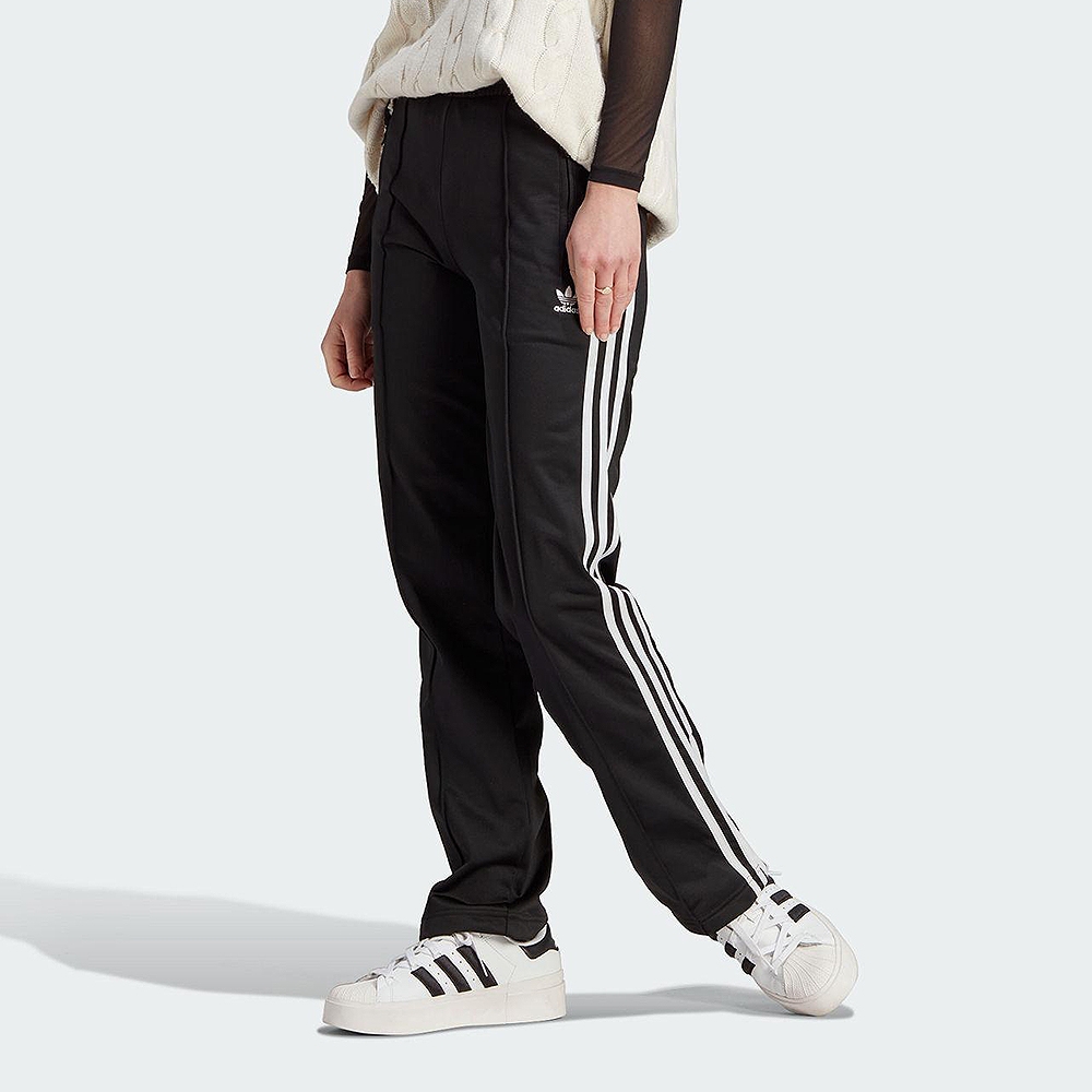 Adidas Firebird TP 女黑色三葉草休閒經典運動口袋長褲IL8763
