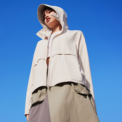 【adidas 愛迪達】 防曬連帽外套 抗 UV 女 JI7597