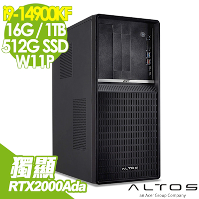 Acer 宏碁 Acer宏碁 Altos P130F9 商用工作站 (i9-14900KF/16G/1TB+512G SSD/RTX2000Ada-16G/500W/W11P)