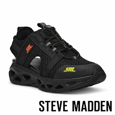 STEVE MADDEN-拼接透氣簍空休閒鞋 URGE 7-黑色