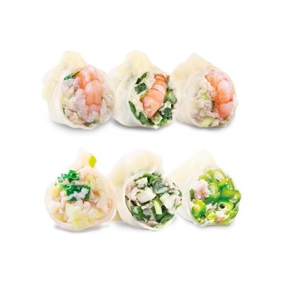 果貿吳媽家 5盒120顆水餃免運優惠組 (鮮肉水餃3盒72顆+鮮蝦水餃2盒48顆)