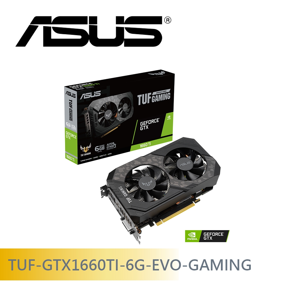 華碩TUF-GTX1660TI-O6G-EVO-GAMING 顯示卡| GTX 系列| Yahoo購物中心