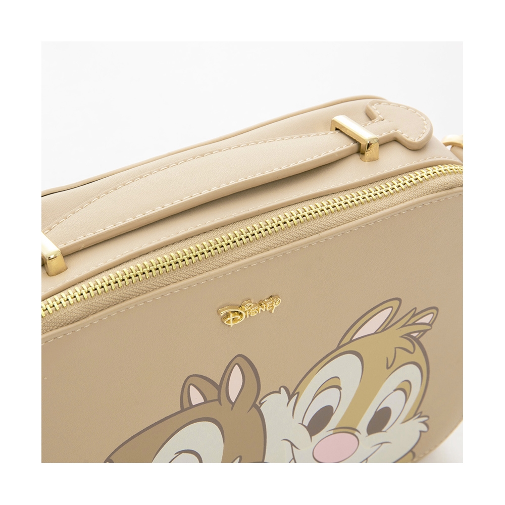 Disney collection by grace gift-迪士尼奇奇蒂蒂款表情兩用方包淺咖