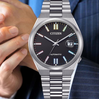 CITIZEN 星辰 TSUYOSA 推薦款 青春撞色機械錶 NJ0151-53E 新年禮物
