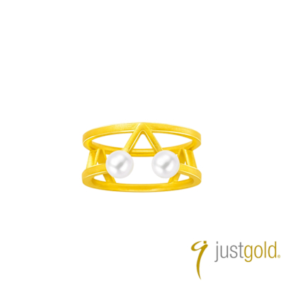 【Just Gold 鎮金店】鎏光．幾何 Infinity Luxe 黃金戒指