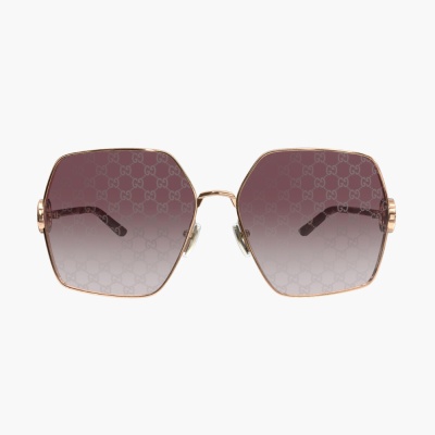 【GUCCI 古馳】方形金屬太陽眼鏡(GG2163S-004)