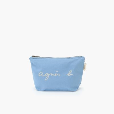 agnes b. Voyage logo 棉質化妝包收納袋(多色)