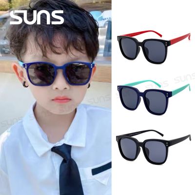 【SUNS】兒童偏光太陽眼鏡 時尚方框款 輕量矽膠超彈性 抗UV400 S1107