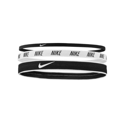 NIKE 混合寬度髮帶3條入 黑白