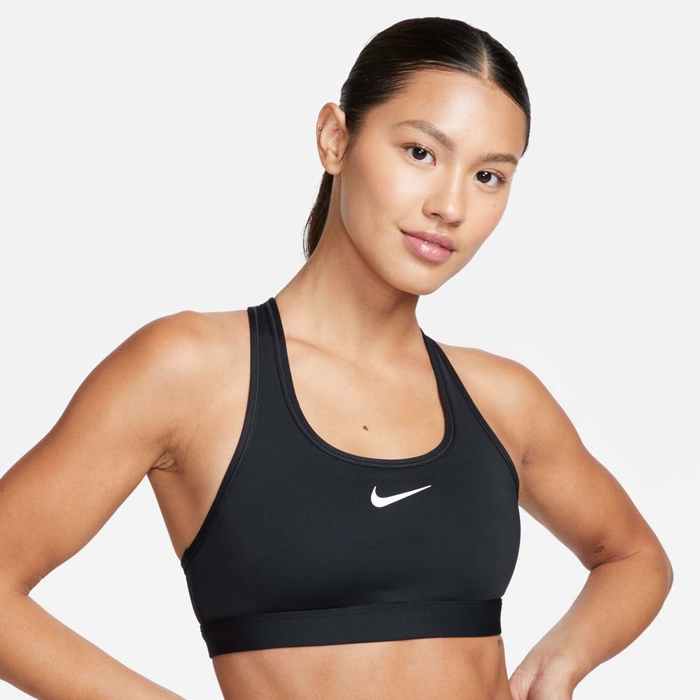 NIKE AS W NK SWSH MED SPT BRA 運動內衣 女款 中度支撐 黑色-DX6822010