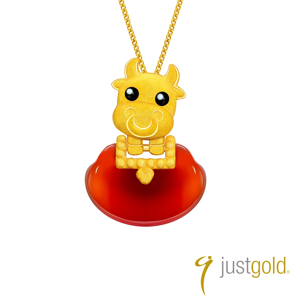 【Just Gold 鎮金店】滿福如意十二生肖系列 純金吊墜-牛