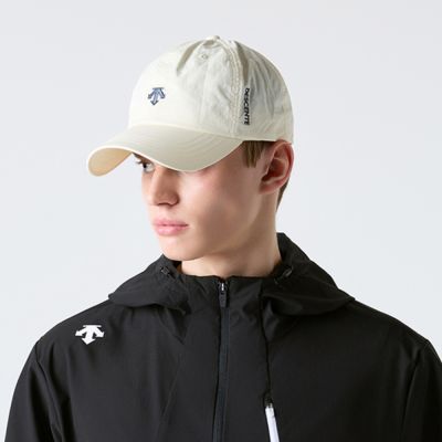 DESCENTE 迪桑特 帽子 運動帽 棒球帽 遮陽帽 快排 SPORTS BASIC SPRIT LOGO WOVEN CAP 象牙 SR123UCP19-IVY0