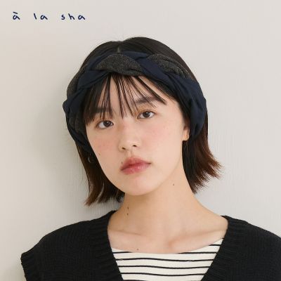 a la sha 麻花編織髮帶