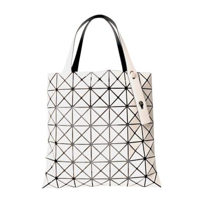 ISSEY MIYAKE BAOBAO 小菱格7x7手提包(乳白色)霧面