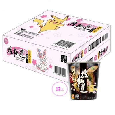 拉麵道 日式味噌風味杯80gx12入/箱_寶可夢限定版