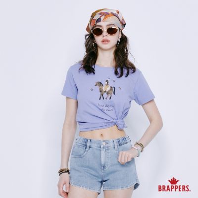 BRAPPERS 女款 Ride beyond the stars印花T-淺紫