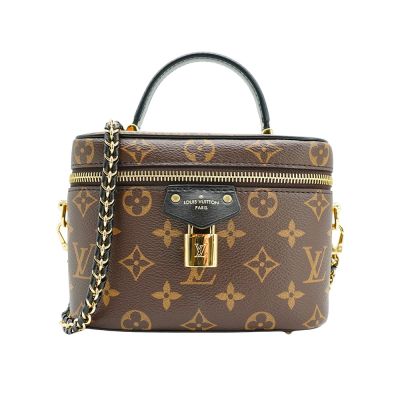 LOUIS VUITTON路易威登 Louis Vuitton LV路易威登 展示品 Vanity PM 塗層帆布二用化妝包(M47128-咖)