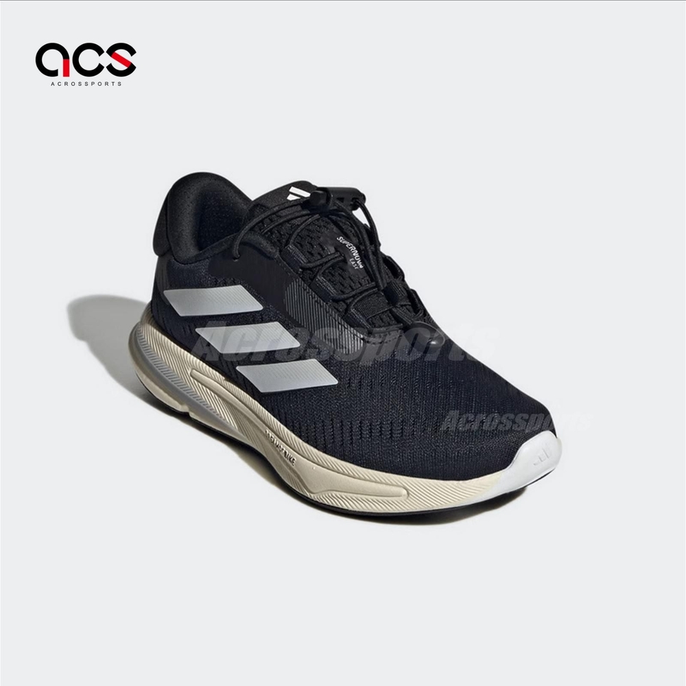 adidas 運動鞋Supernova Ease K 大童女鞋黑抽繩慢跑鞋愛迪達JH6241