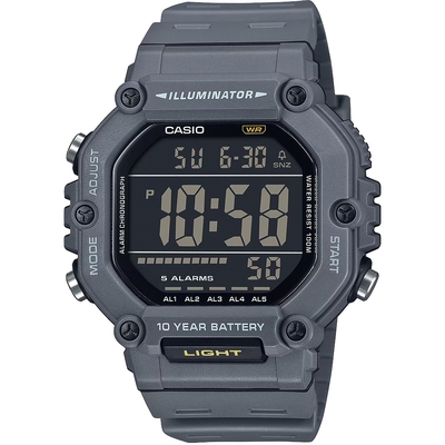 CASIO 卡西歐 大屏幕顯示 10年電力手錶 開學換新季 送禮推薦-鐵灰 AE-1600H-8B