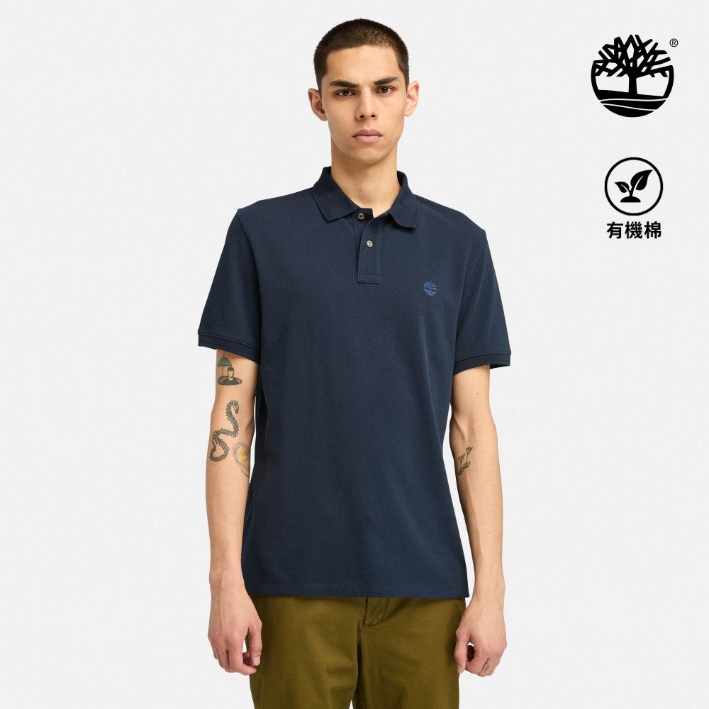 Timberland官方旗艦 精選休閒短袖Polo衫 男款(多款任選) (H.男款深寶石色)