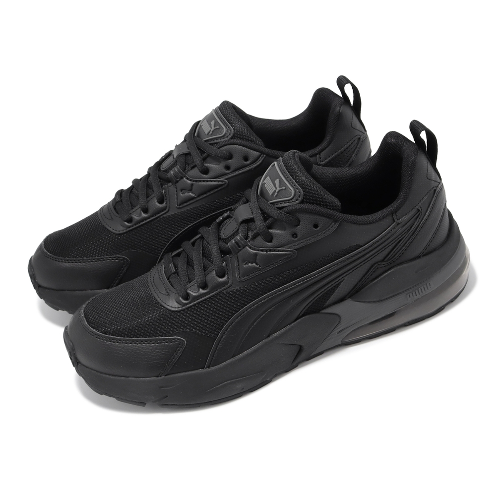 Puma 休閒鞋 Vis2K 男鞋 女鞋 黑 網布 透氣 支撐 緩震 全黑 情侶鞋 39231801