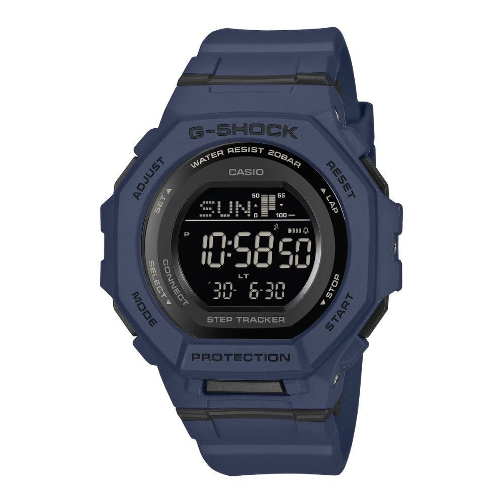 CASIO卡西歐  G-SHOCK 酷炫時尚 率性休閒 藍芽電子錶款 藍 GMD-B300-2_43.8mm