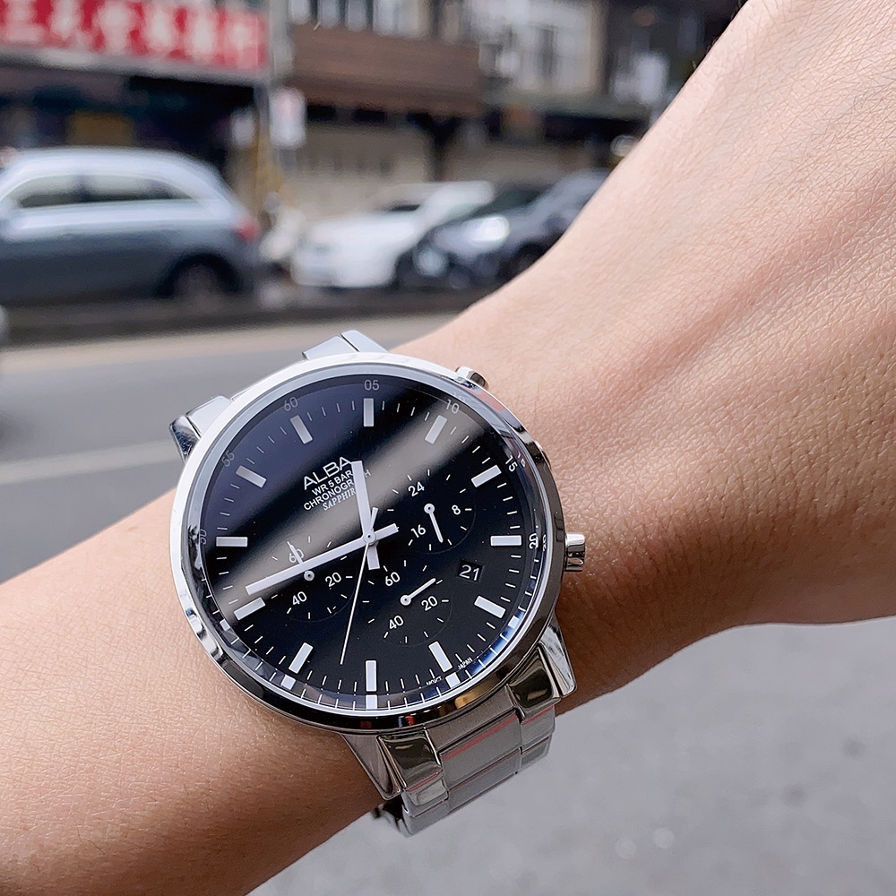 ALBA 雅柏Prestige 時尚三眼計時腕錶VD53-X296D/AT3D33X1 | ALBA