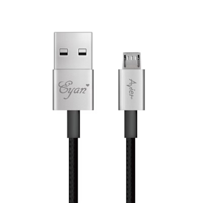 【Avier】極速 鋅合金 編織 充電傳輸線 USB to Micro USB 1M