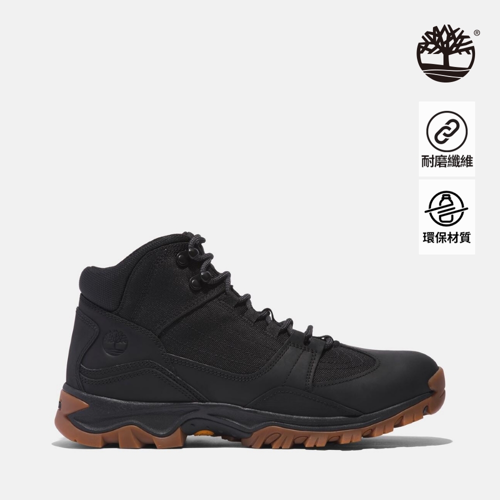 Timberland官方旗艦 男款黑色中筒健行鞋|A68MRW02