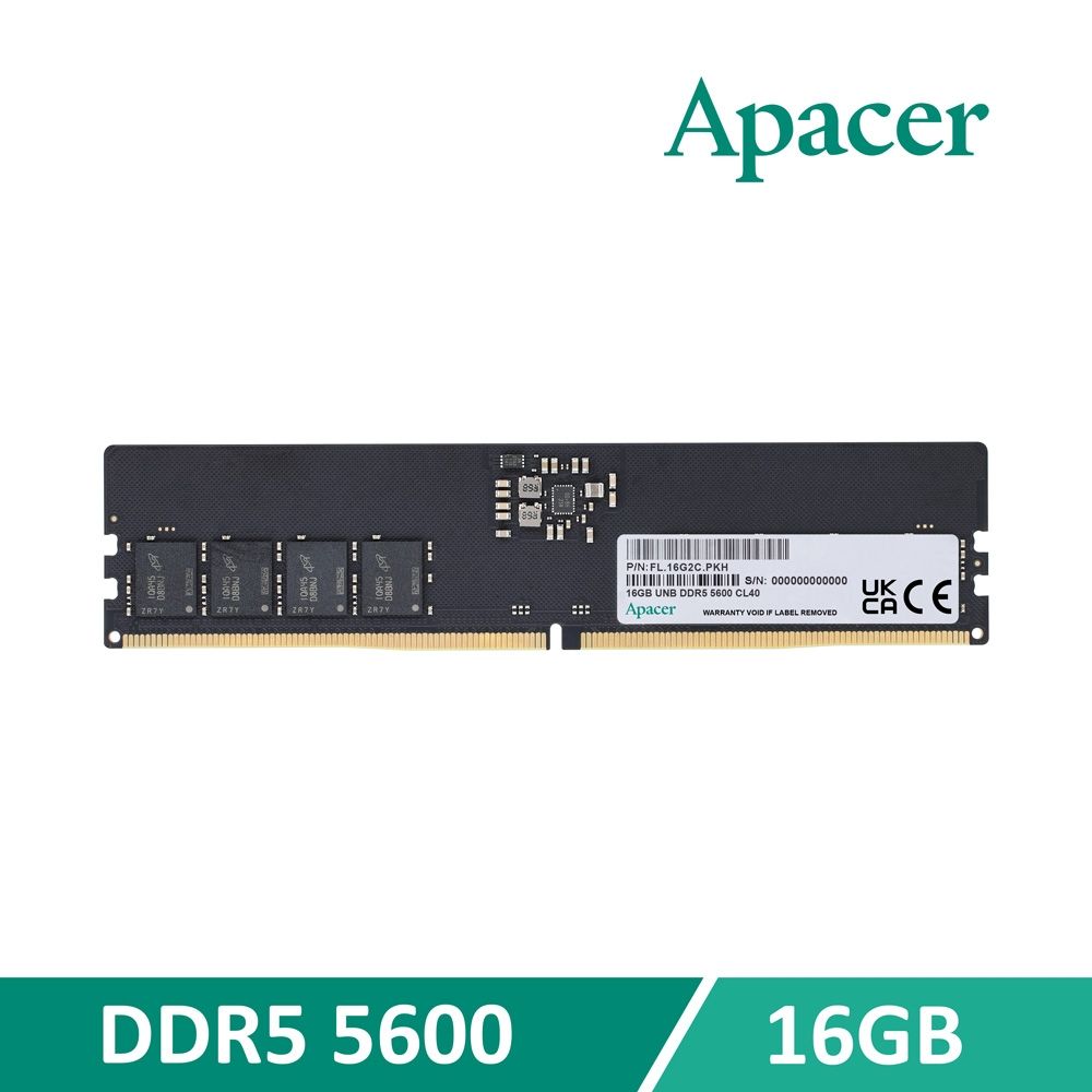 宇瞻Apacer DDR5 5600 16GB 桌上型記憶體(2048*8) | DDR5 5600 | Yahoo