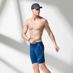 SPEEDO 男運動四角泳褲V CUT-游泳泳裝平口泳褲SD8135420001 黑| 男泳褲